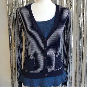 J Crew Stripe Cardigan